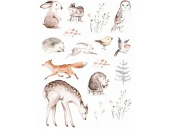 ESTAhome Wandtattoo Waldtiere Braun 47,5 cm x 66 cm 156103