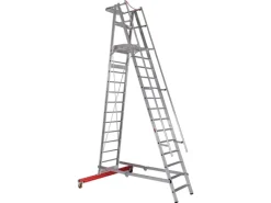 Euroline Premium 32777 Podestleiter Fahrbar 14 Stufen