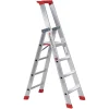 Euroline Premium 32577 Stufenstehleiter mit Sicherheitsbrücke 4 Stufen