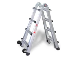 Euroline Premium 31621 Vario-Klappleiter mit Rollen 4x4 Sprossen