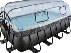 Online Exit Toys Exit Black Leather Pool Schwarz 400 x 200 x 122 cm m. Sandfilterpumpe, Abdeckung