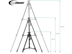 eyepower Staffelei Aluminium 58 x 160 cm Schwarz