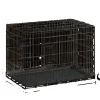 Feandrea Hundekäfig 92,5 cm x 57,5 cm x 64 cm Schwarz