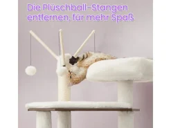 Discount Feandrea Kratzbaum mit Katzenklo-Schrank 151 cm Braun