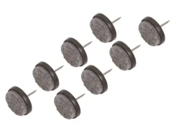 Filzgleiter mit Stift Ø 24 mm 8 Stück Schwarz