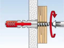 Fischer Duopower 8 x 65 S K Dübel mit Schraube je 4 Stück