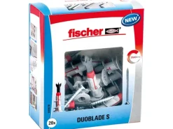 Fischer Gipskartondübel Duoblade S mit Spanplattenschraube je 20 Stück