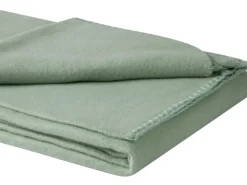 Fleecedecke Uni 130 cm x 160 cm Grün