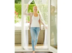 Fliegengitter Tür 2 x 65 cm x 220 cm Weiß