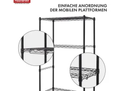 Floordirekt Gitterregal Taranaki Metallregal Entnehmbare Ablagen 75 x 40 x 170 cm