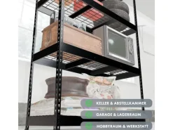 Floordirekt Schwerlastregal Yukon Rivet 5 Böden 180 x 90 x 45 cm