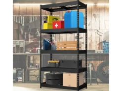 Clearance Floordirekt Schwerlastregal Yukon Rivet 5 Böden 180 x 90 x 45 cm Schwarz