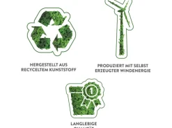 Florus Grabvase 32 cm grün