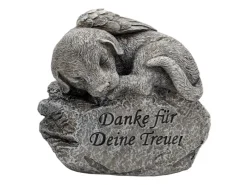 FlowerPower Flower Power Grabdekoration Memoria Hund und Katze auf Stein 2-fach Sortiert