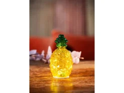 Clearance FlowerPower Deko Ananas Pinya mit LED 9,5 cm x 17 cm Gelb-Grün