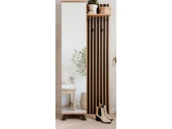 Outlet Furn.Design Garderobe Eiche Artisan und Grau 80 cm 3D Lamelle Industrial Madem