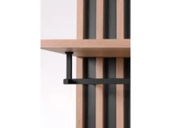 Outlet Furn.Design Garderobe Eiche Artisan und Grau 80 cm 3D Lamelle Industrial Madem