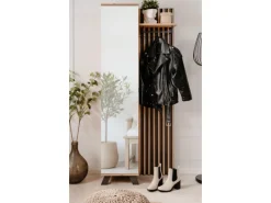 Outlet Furn.Design Garderobe Eiche Artisan und Grau 80 cm 3D Lamelle Industrial Madem