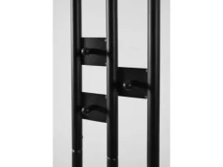 Furn.Design Garderoben-Set 3-teilig Schwarz Metall 130 cm mit Spiegel Kilby