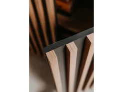 Furn.Design Vitrine Eiche Artisan und Grau 92 cm 3D Lamelle Industrial Madem