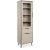 Sale Furn.Design Vitrine in Sand und Schwarz 60 x 200 cm Brebbia