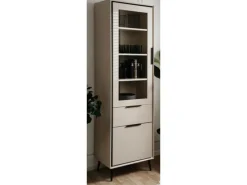 Sale Furn.Design Vitrine in Sand und Schwarz 60 x 200 cm Brebbia