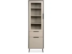 Sale Furn.Design Vitrine in Sand und Schwarz 60 x 200 cm Brebbia