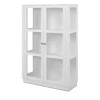 Best Furn.Design Vitrine Weiß 100 x 150 cm 2-türig 6 Vitrinenfächer Modern Blanverd