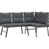 New furnicato Gartenbänke mit Kissen 2 Stk. Schwarz Pulverbeschichteter Stahl