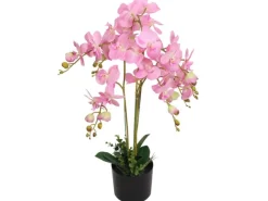 furnicato Künstliche Orchidee mit Topf 75 cm Rosa