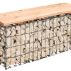 Bellissa Gabionen-Gartenbank 100 cm x 46 cm x 30 cm