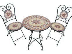 Clearance Garden Pleasure Balkon-Set Mosaik Amarillo 3-teilig Braun