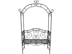 Hot Garden Pleasure Bank mit Rosenbogen Colima 124 cm x 200 cm x 48 cm Stahl