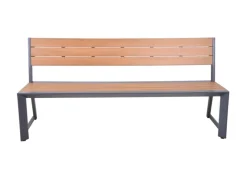 Sale Garden Pleasure Gartenbank Silea mit Rückenlehne Braun-Anthrazit