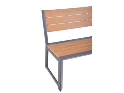 Sale Garden Pleasure Gartenbank Silea mit Rückenlehne Braun-Anthrazit