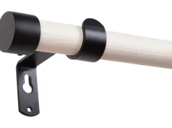 Gardinenstangen-Set Holz Weiß 200 cm