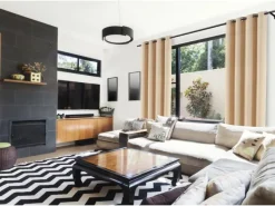 New Gardinenstangen-Set Metall 200 cm Schwarz