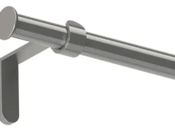 Discount Gardinenstangen-Set Metall optik 160 cm Edelstahl