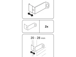 New Gardinia Adapter für Spannvitrage Titan 2-er Pack