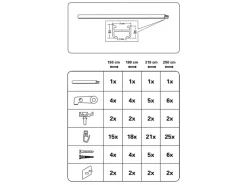 Gardinia Aluminiumschiene Weiß 150 cm