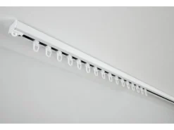 Hot Gardinia Aluminium-Vorhangschienen-Set Luna 1-läufig Weiß 230 cm