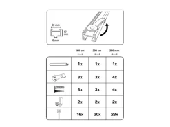 Hot Gardinia Aluminium-Vorhangschienen-Set Luna 1-läufig Weiß 230 cm
