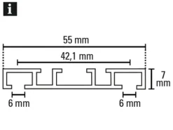 Gardinia Aluminium-Vorhangschiene 2-läufig Weiß 200 cm