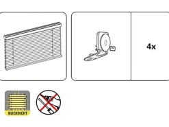 Gardinia Dachfenster-Plissee mit Saugnäpfe 95,3 cm x 100 cm