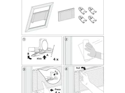 Gardinia Dachfenster-Plissee mit Saugnäpfe 95,3 cm x 100 cm