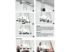 Sale Gardinia Deckenclip für Flächenvorhangschiene 3-läufig Weiß 2-er Pack