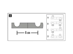 Gardinia Deckenträger Adapter Chicago optik 5,5 cm