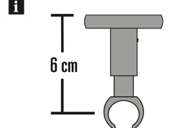 Sale Gardinia Deckenträger Chicago für Ø 20 mm Titan 21 cm x 10 cm