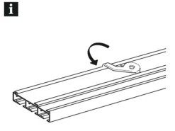 Outlet Gardinia Deckenträger für Flächenvorhangschiene 3-läufig Silber 2-er Pack