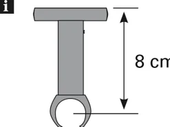 Best Gardinia Deckenträger Windsor für Ø 25 mm Edelstahl-Optik